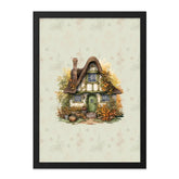 Cottage Wall Art, Cozy Home Decor, Watercolor House Print, Whimsical Art, Cottagecore Wall Decor, Unique Wall Art, House Illustration - Tawshia
